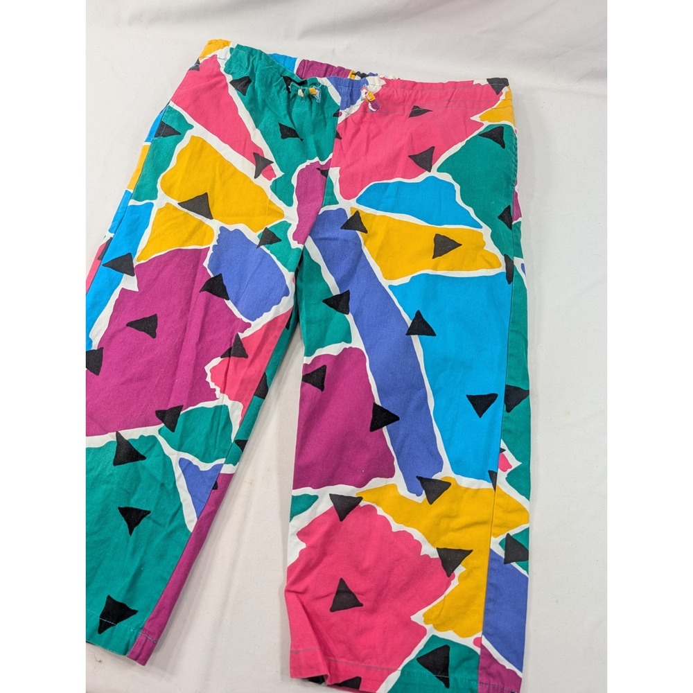 Vintage Original JAMS Surf Line Pants 80s Geometric Surf Festival Size L
